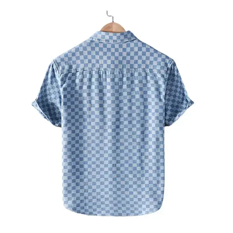 Mason Checkered Denim Shirt